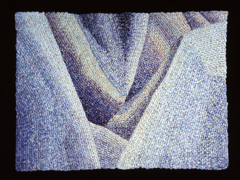 Elizabeth Tuttle, Draped Surface No. 1. Crocheted cotton sewing thread. 9 x 12 inches.