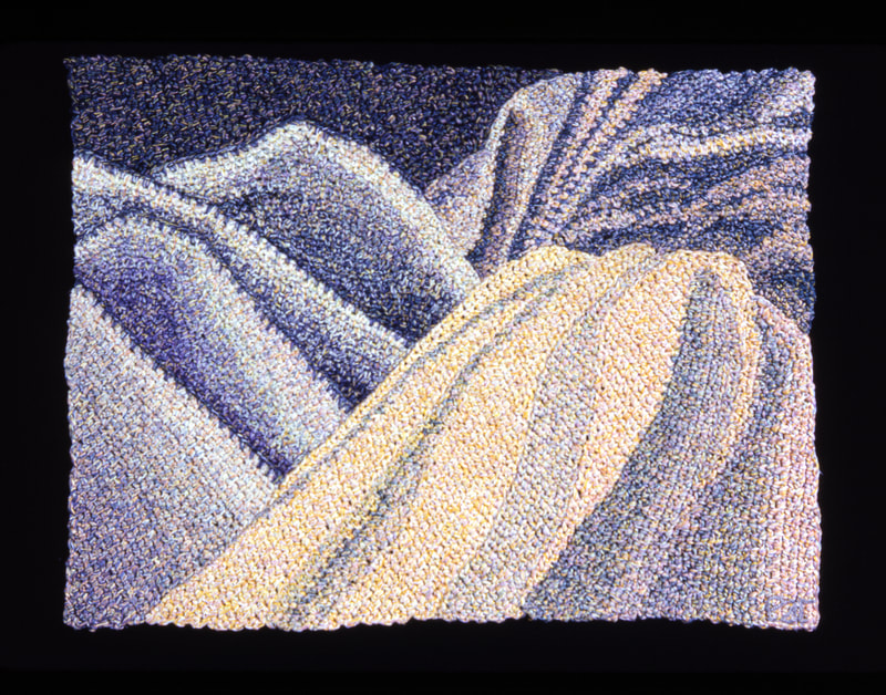 Elizabeth Tuttle, Draped Surface No. 2. Crocheted cotton sewing thread. 9 x 12 inches.