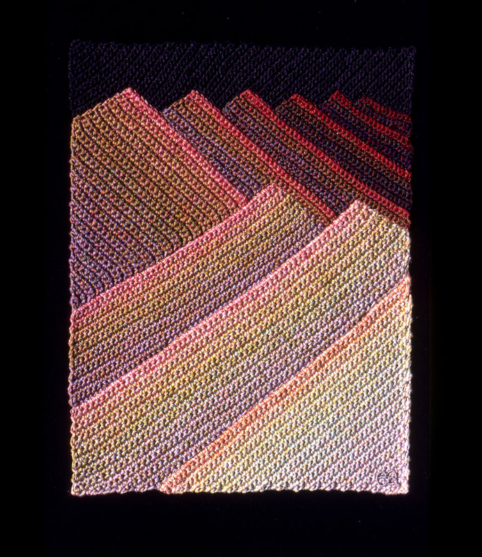 Elizabeth Tuttle, Secondary Progression. Crocheted cotton sewing thread 11 x 8.5 inches.