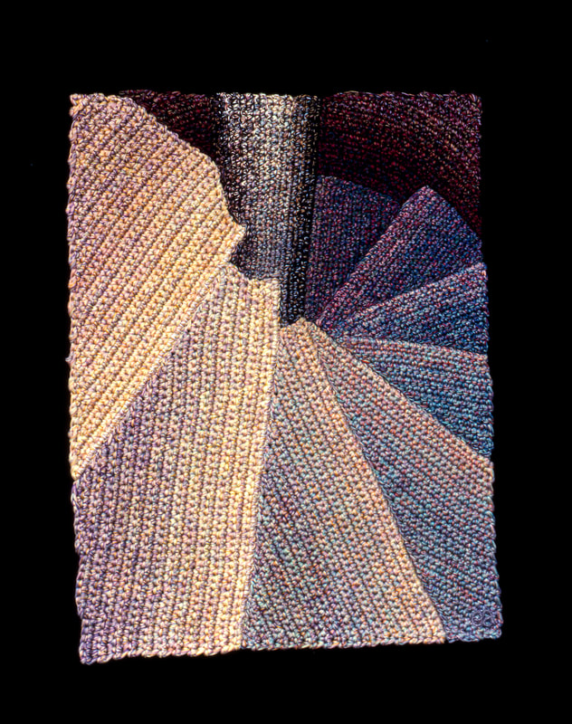 Elizabeth Tuttle, Circular Steps No. 3. Crocheted cotton sewing thread 11 x 8.5 inches.