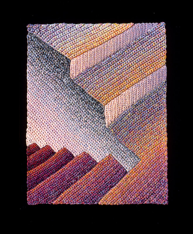 Elizabeth Tuttle, Lake Street Steps No. 1. Crocheted cotton sewing thread 11 x 8.5 inches.